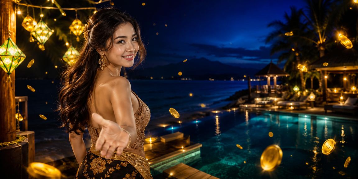 Pemain VIP menikmati hiburan kasino di tepi pantai Indonesia