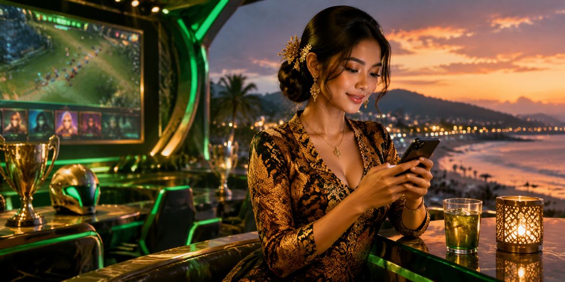 Penggemar esports Indonesia menikmati platform himalaya4d di tepi pantai