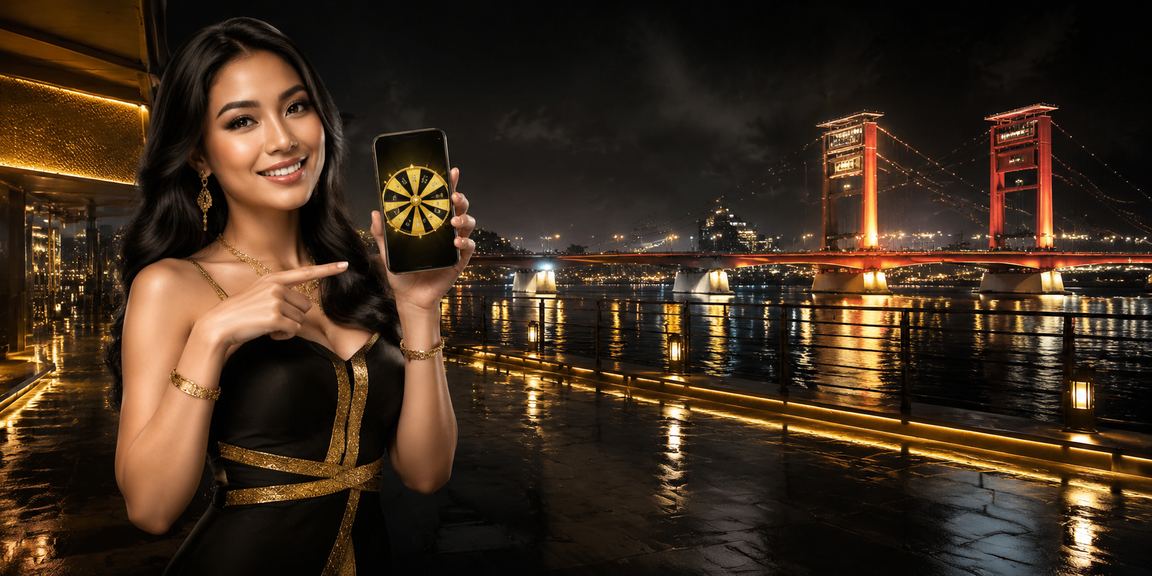 Meja roulette mewah di tepi pantai dengan nuansa eksklusif dan glamor
