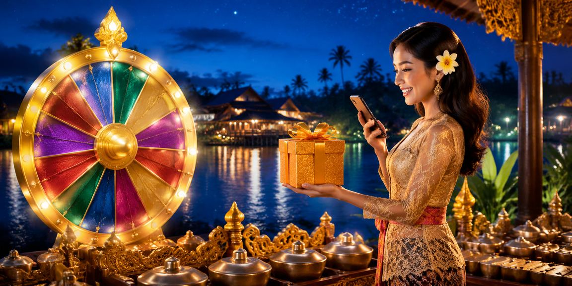 Model Vietnam memegang tiket lucky draw lotre dengan ekspresi antusias